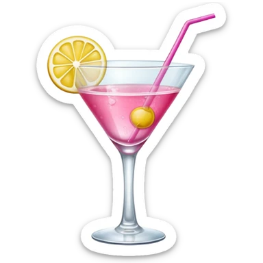 pink and yellow coctail drink sticker