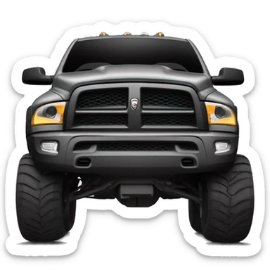 Dodge RAM 2025 hurricane twin turbo power dark gray sticker