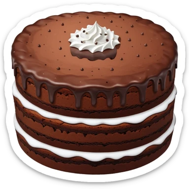 big circle Chocolate Brownie cake sticker