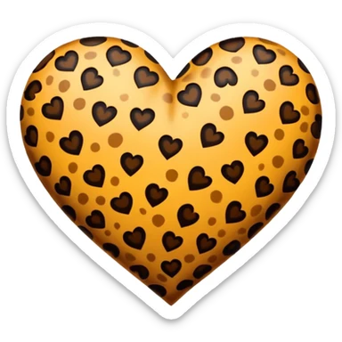 un cuore leopardato sticker