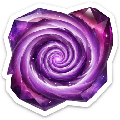 Complex Amethyst-rubby Nebula Galaxy Crystal sticker