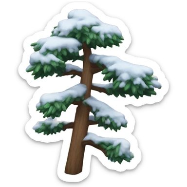 Pine tree with snow  sticker