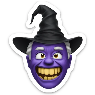 Evil man witch laughing  sticker