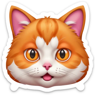 A shocked cat sticker