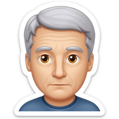 Draw me german guy at the middle age looking intelligent  sticker