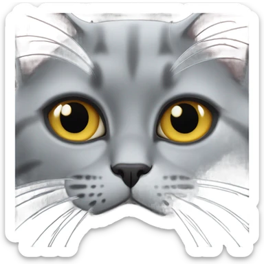 British gray cat sticker