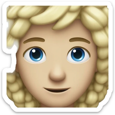 Dev + Ops + Animal + blond guy blue eye sticker