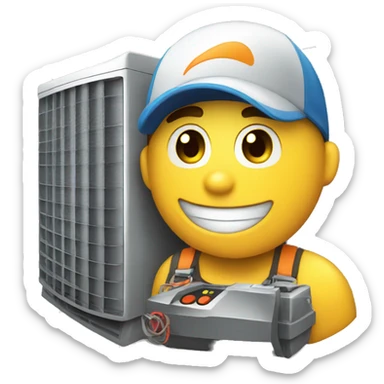 Air conditioner servicing  sticker