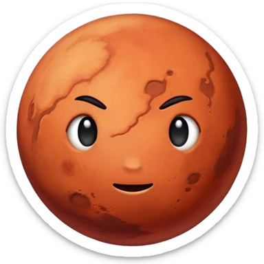 mars, the red planet sticker