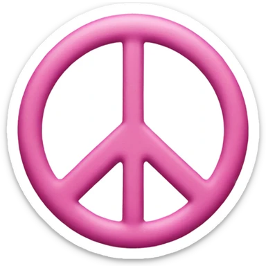 pink peace sticker