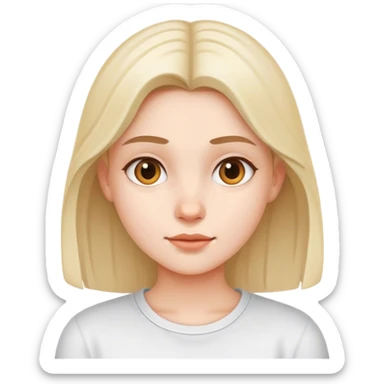 casual young girl in white sticker