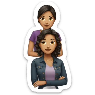 3 latin female friends sticker