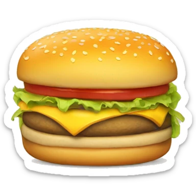 sad cheeseburger emote sticker