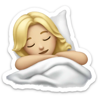Blonde girl sleeping  sticker
