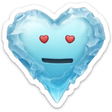 Heart ice sticker