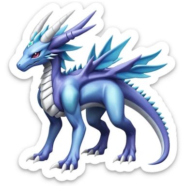 Cool Edgy Shiny Godly Ethereal Digimon-Suicune-Dialga-Reptile full body sticker