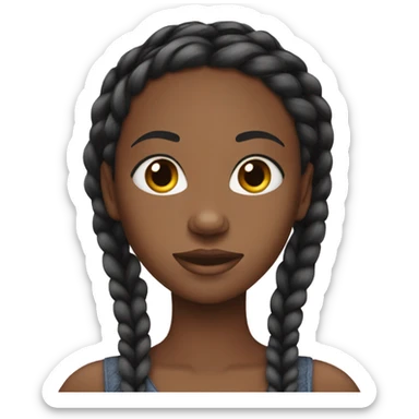 Black women braids  sticker
