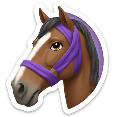 horse with a purple robe sticker