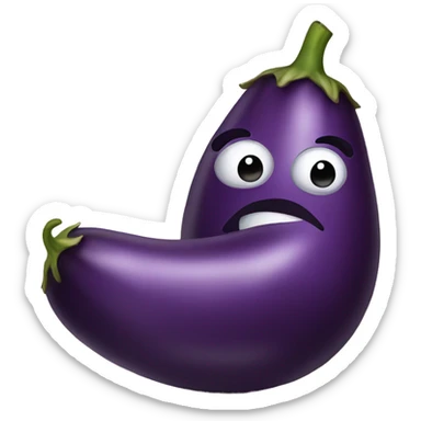 eggplant and peac sticker