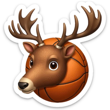 Deer as a basketball  sticker