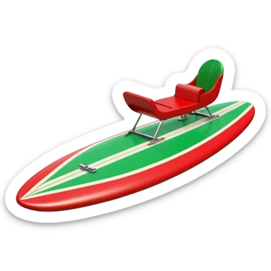 Santa’s sleigh on a surf sticker