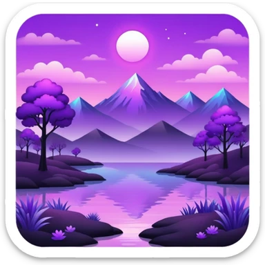  Black-purple-Iridescent-aesthetic-scenic-scenery-Decoration sticker