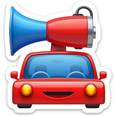 SIRENA DE CARRO DE POLICIA  sticker
