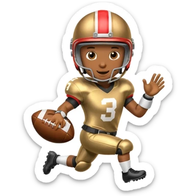 coin mascot playing football sticker