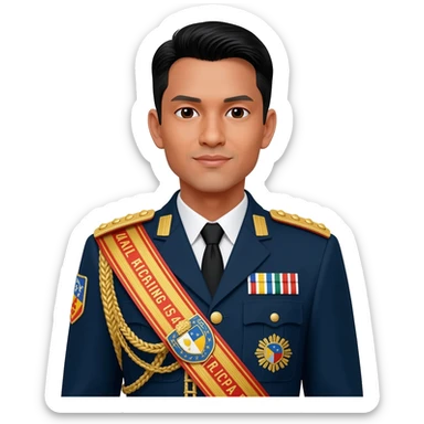 Filipino man event Marshall uniform sticker