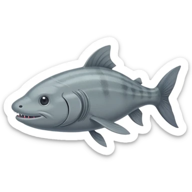 Swimming catfish with flatter head and longer whiskers sticker