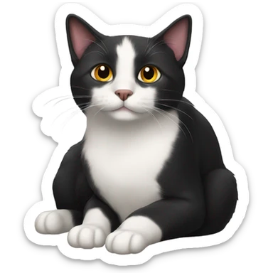 Black cat sticker