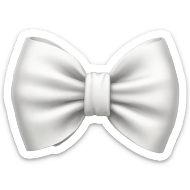 White bow sticker