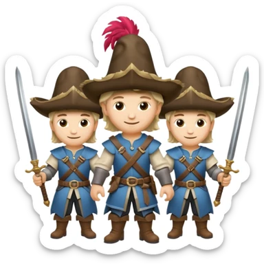 3 musketeers sticker
