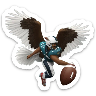 eagle attacking chief nfl sticker