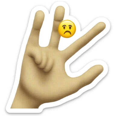 index finger hand yellow emoji sticker