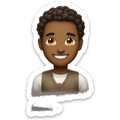 Clos eys smile no blush sticker