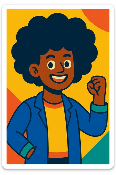 afro hairstyle sticker