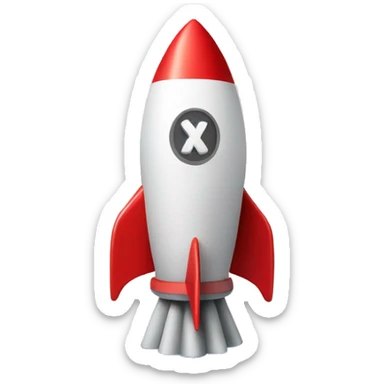 An emoji of a rocket blasting off with dollar signs as smoke sticker