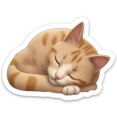cat dreaming about future sticker