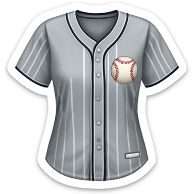 pin strip grey softball jersey sticker