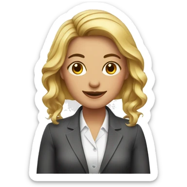 home office girl sticker