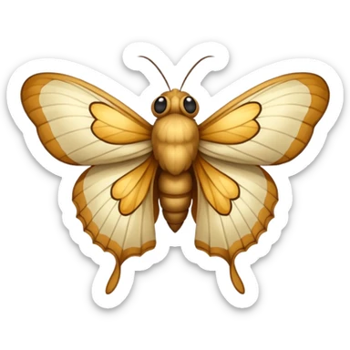 moth spirit surprised wing spread sticker