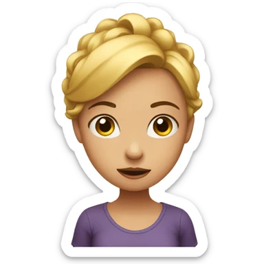 Girl shrugging  sticker