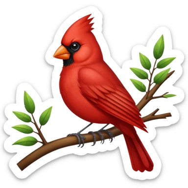 Red cardinal sticker