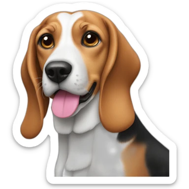 Beagle mit pinker Nase sticker