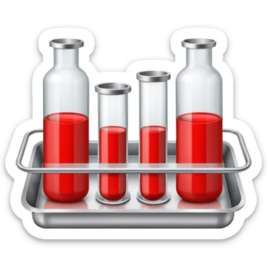 blood collection tube and gear together sticker