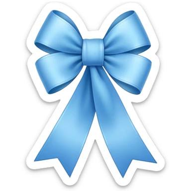 soft blue ribbon sticker