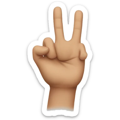 Right hand making an L with 2 fingers sticker