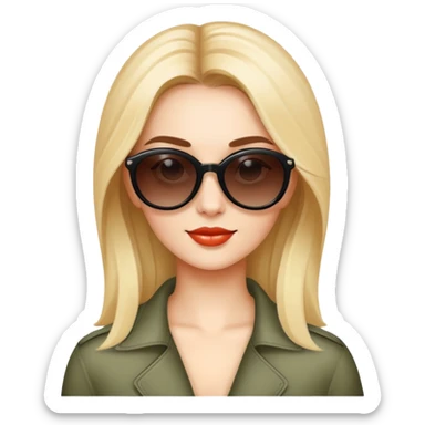 Ioana with sunglasses sticker