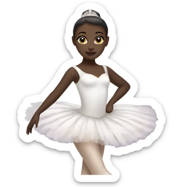 ballerina black swan sticker